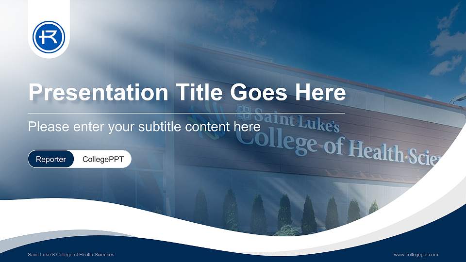 Saint Luke’S College of Health Sciences Lecture Sharing and Networking Event PPT Template16:9 ratio PPT effect preview image