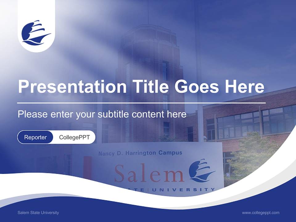 Salem State University Lecture Sharing and Networking Event PPT Template4:3 ratio PPT effect preview image4