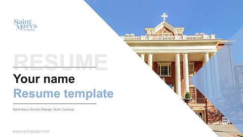 Saint Mary’s School (Raleigh, North Carolina) Resume PPT Template