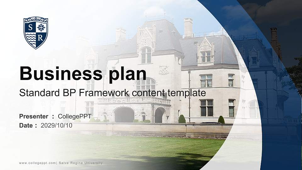 Salve Regina University Competition/Entrepreneurship Contest PPT Template16:9 ratio PPT effect preview image