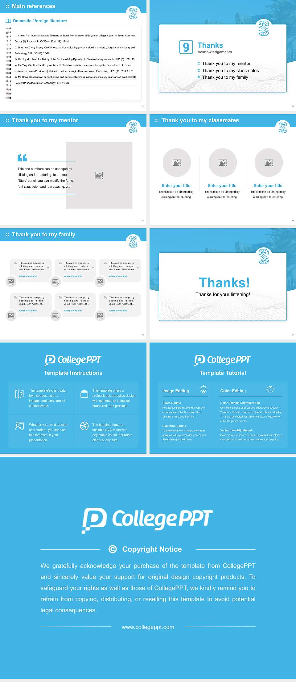 San Diego Christian College Graduation Thesis Defense PPT Template4:3 ratio PPT effect preview image7