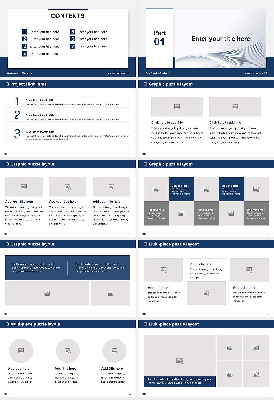Saint Augustine’S University General Purpose PPT Template16:9 ratio PPT effect preview image2