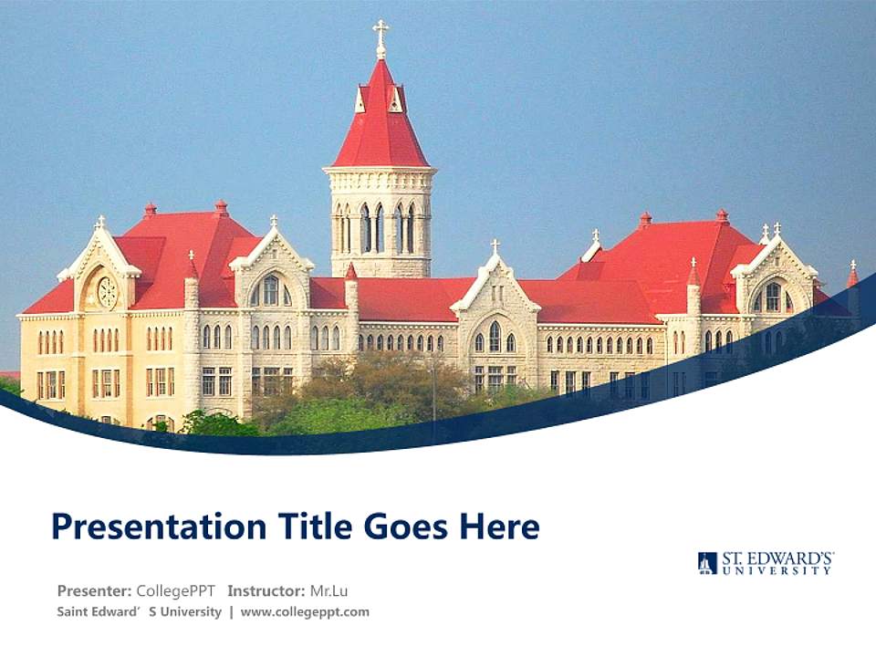 Saint Edward’S University Course/Courseware Creation PPT Template4:3 ratio PPT effect preview image5