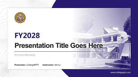 San Francisco State University Academic Presentation/Research Findings Report PPT Template