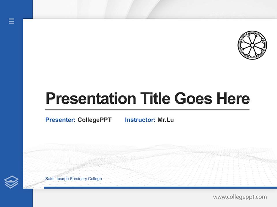 Saint Joseph Seminary College Thesis Proposal/Graduation Defense PPT Template4:3 ratio PPT effect preview image5