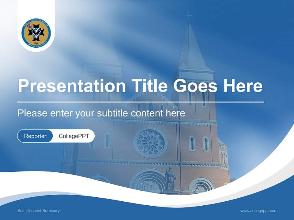 Saint Vincent Seminary Lecture Sharing and Networking Event PPT Template4:3 ratio PPT effect preview image4