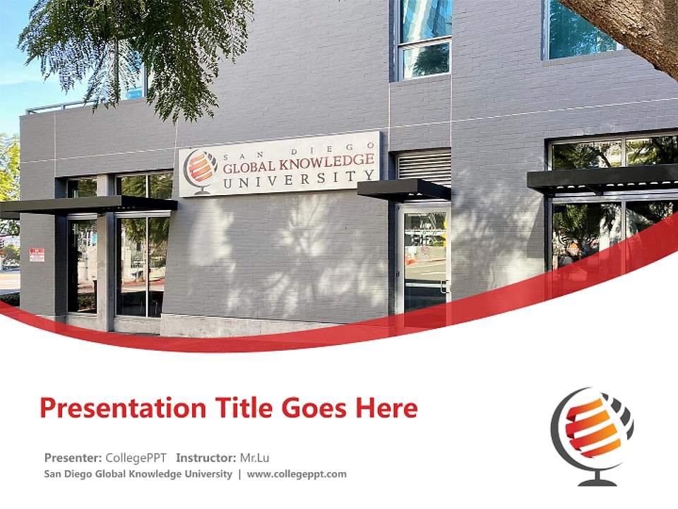 San Diego Global Knowledge University Course/Courseware Creation PPT Template4:3 ratio PPT effect preview image5