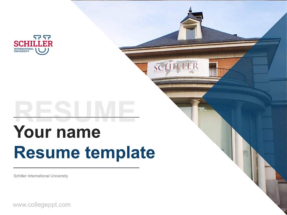 Schiller International University Resume PPT Template4:3 ratio PPT effect preview image5
