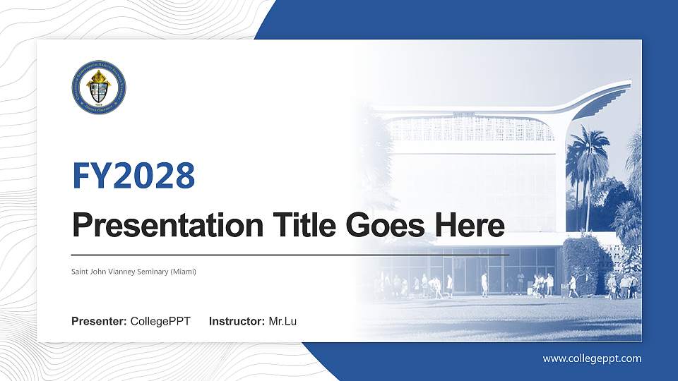 Saint John Vianney Seminary (Miami) Academic Presentation/Research Findings Report PPT Template16:9 ratio PPT effect preview image