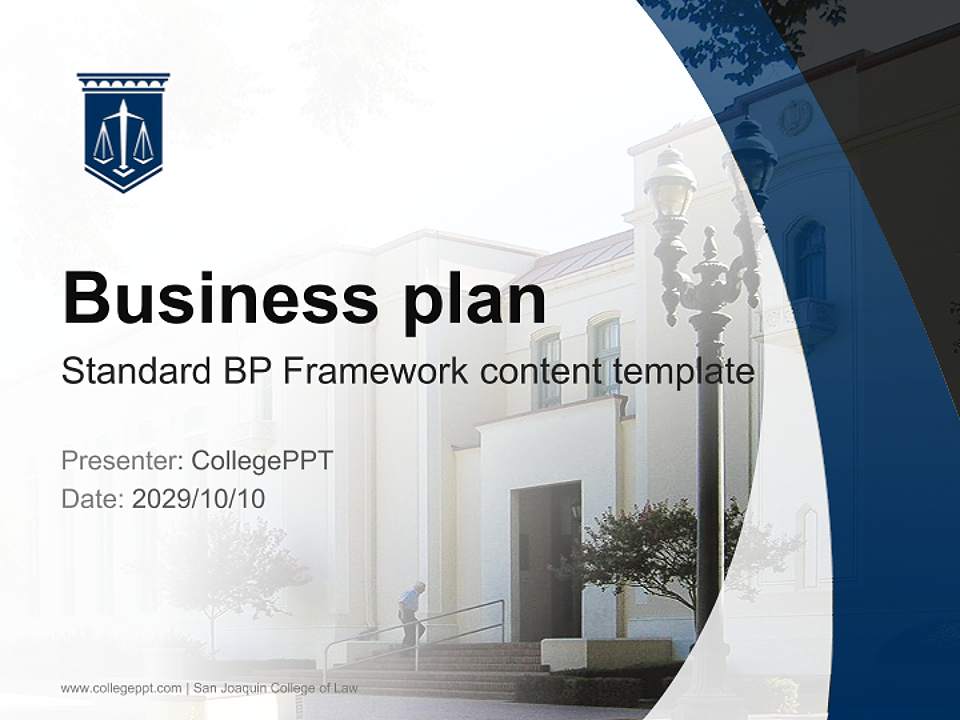 San Joaquin College of Law Competition/Entrepreneurship Contest PPT Template4:3 ratio PPT effect preview image9