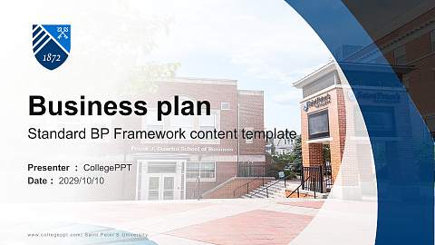 Saint Peter’S University Competition/Entrepreneurship Contest PPT Template