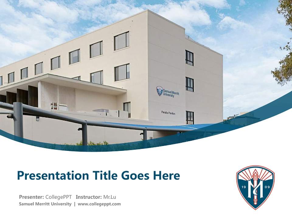 Samuel Merritt University Course/Courseware Creation PPT Template4:3 ratio PPT effect preview image5