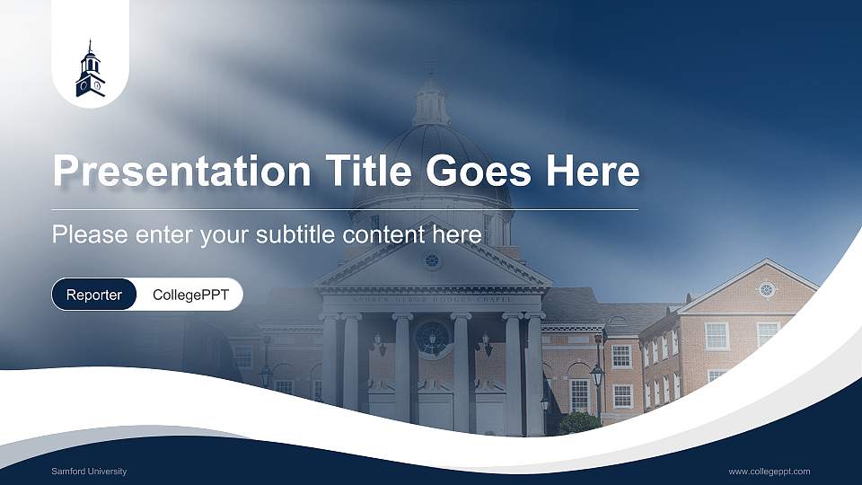 Samford University Lecture Sharing and Networking Event PPT Template16:9 ratio PPT effect preview image