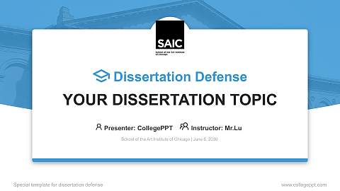 School of the Art Institute of Chicago Graduation Thesis Defense PPT Template