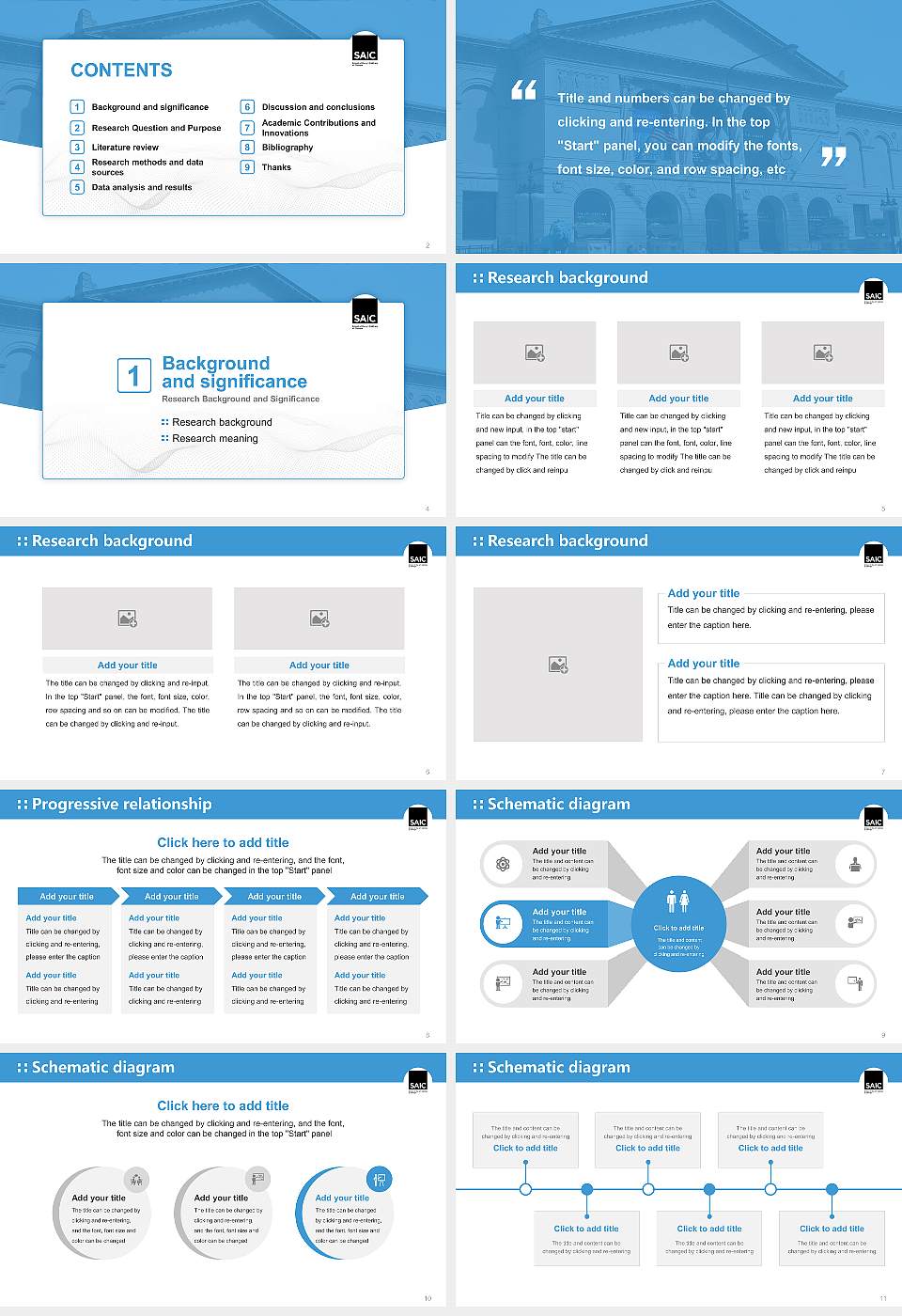 School of the Art Institute of Chicago Graduation Thesis Defense PPT Template16:9 ratio PPT effect preview image2
