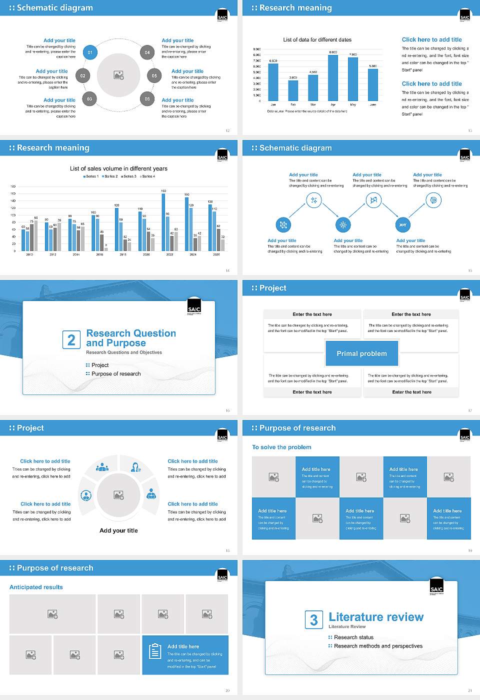School of the Art Institute of Chicago Graduation Thesis Defense PPT Template16:9 ratio PPT effect preview image3