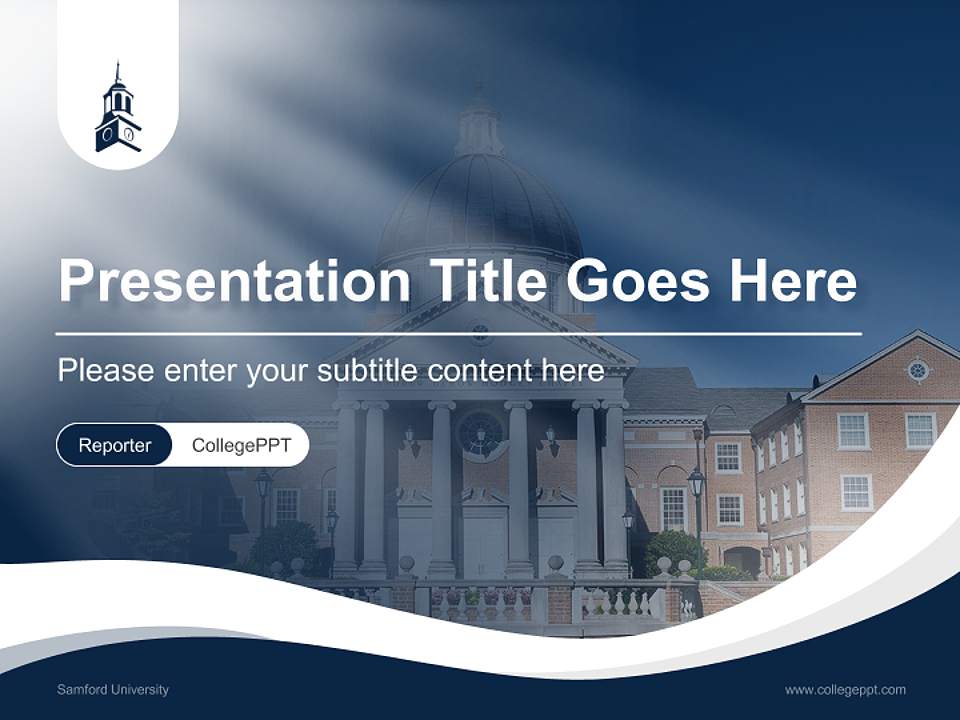 Samford University Lecture Sharing and Networking Event PPT Template4:3 ratio PPT effect preview image4