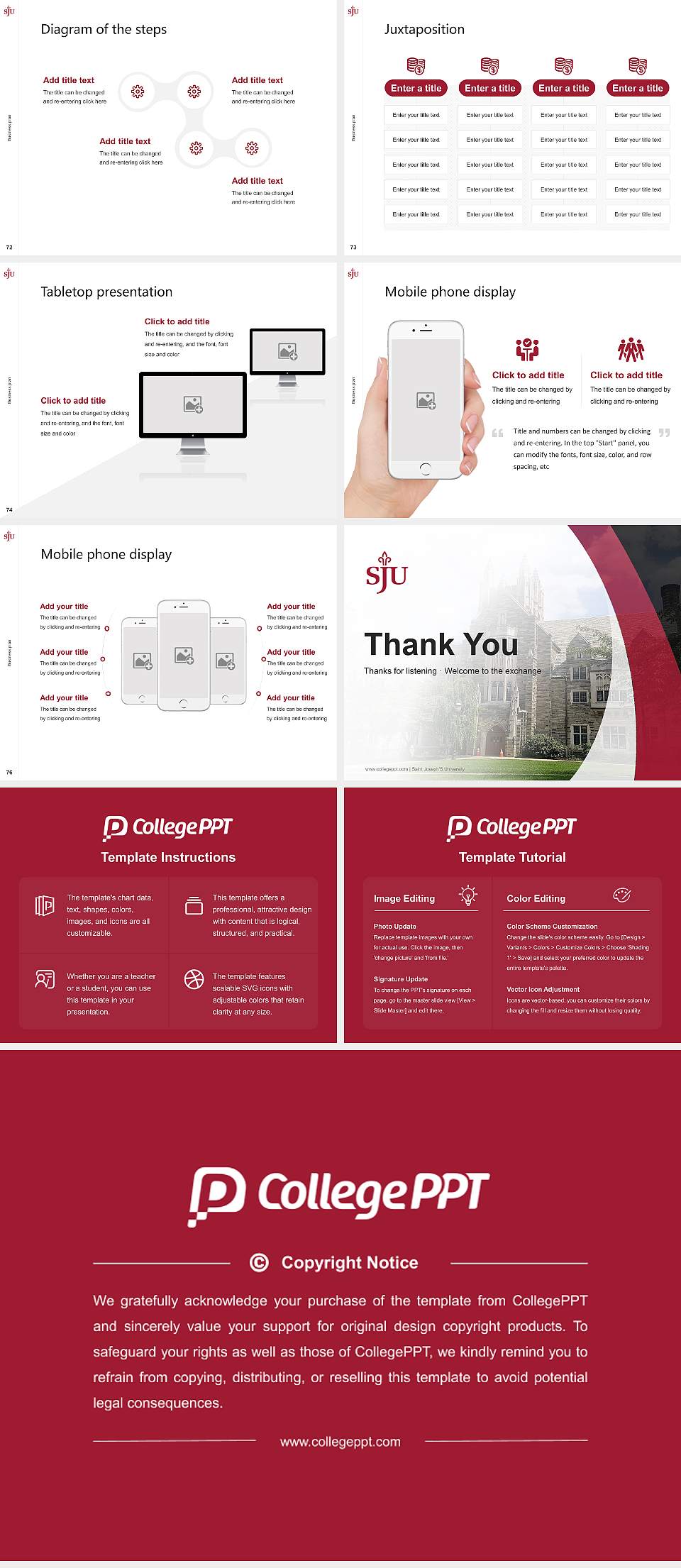 Saint Joseph’S University Competition/Entrepreneurship Contest PPT Template4:3 ratio PPT effect preview image9