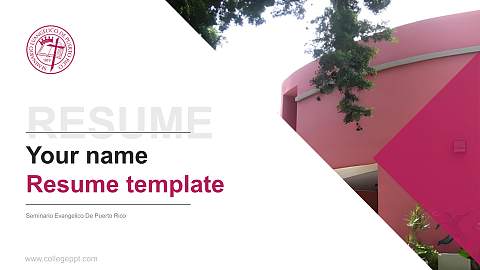 Seminario Evangelico De Puerto Rico Resume PPT Template