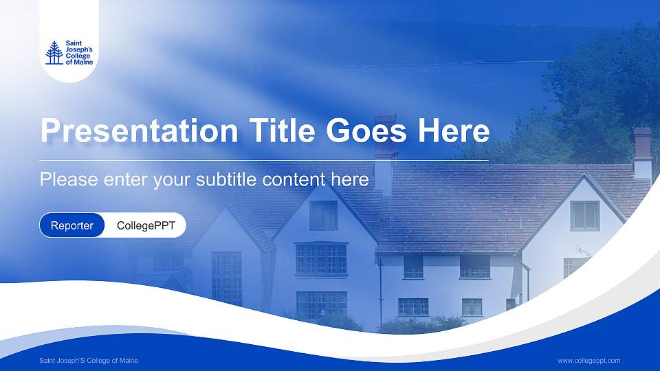 Saint Joseph’S College of Maine Lecture Sharing and Networking Event PPT Template16:9 ratio PPT effect preview image