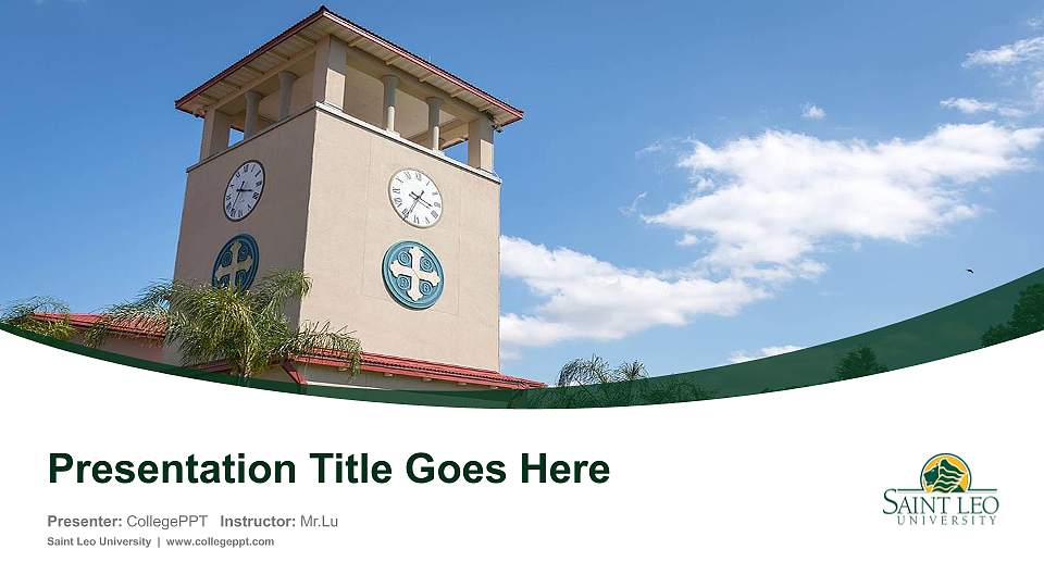 Saint Leo University Course/Courseware Creation PPT Template16:9 ratio PPT effect preview image