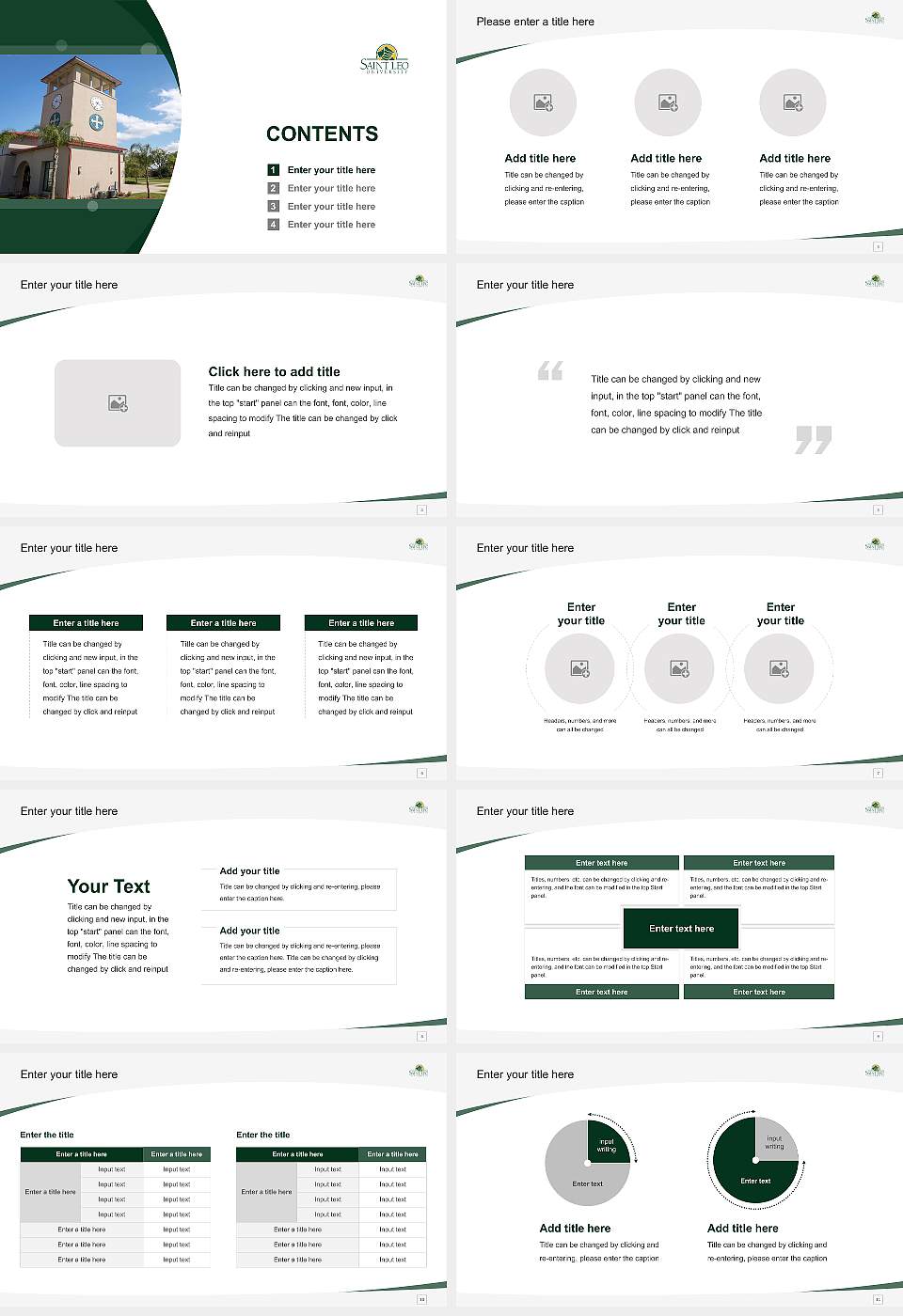 Saint Leo University Course/Courseware Creation PPT Template16:9 ratio PPT effect preview image2