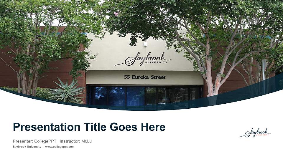 Saybrook University Course/Courseware Creation PPT Template16:9 ratio PPT effect preview image