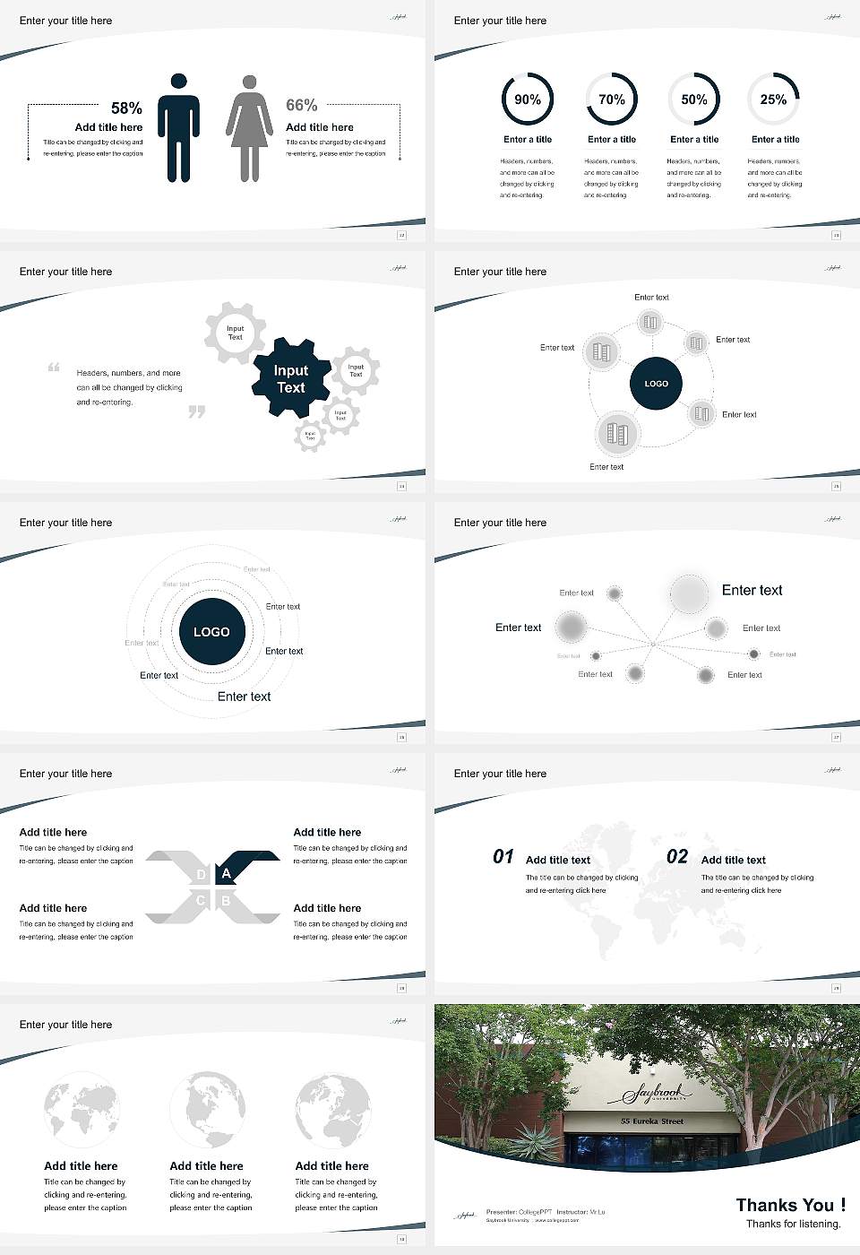 Saybrook University Course/Courseware Creation PPT Template16:9 ratio PPT effect preview image4