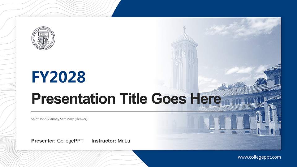Saint John Vianney Seminary (Denver) Academic Presentation/Research Findings Report PPT Template16:9 ratio PPT effect preview image
