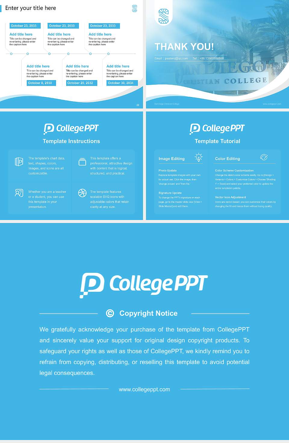 San Diego Christian College Lecture Sharing and Networking Event PPT Template4:3 ratio PPT effect preview image4