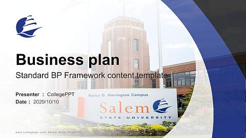 Salem State University Competition/Entrepreneurship Contest PPT Template