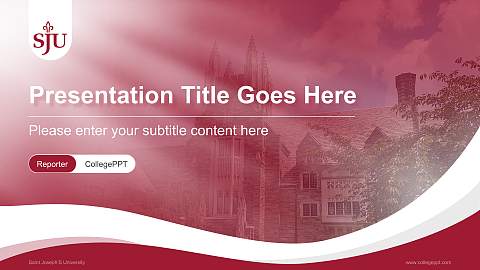 Saint Joseph’S University Lecture Sharing and Networking Event PPT Template