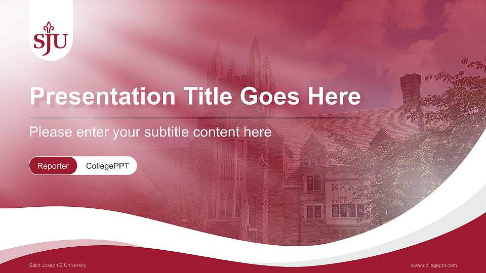 Saint Joseph’S University Lecture Sharing and Networking Event PPT Template16:9 ratio PPT effect preview image