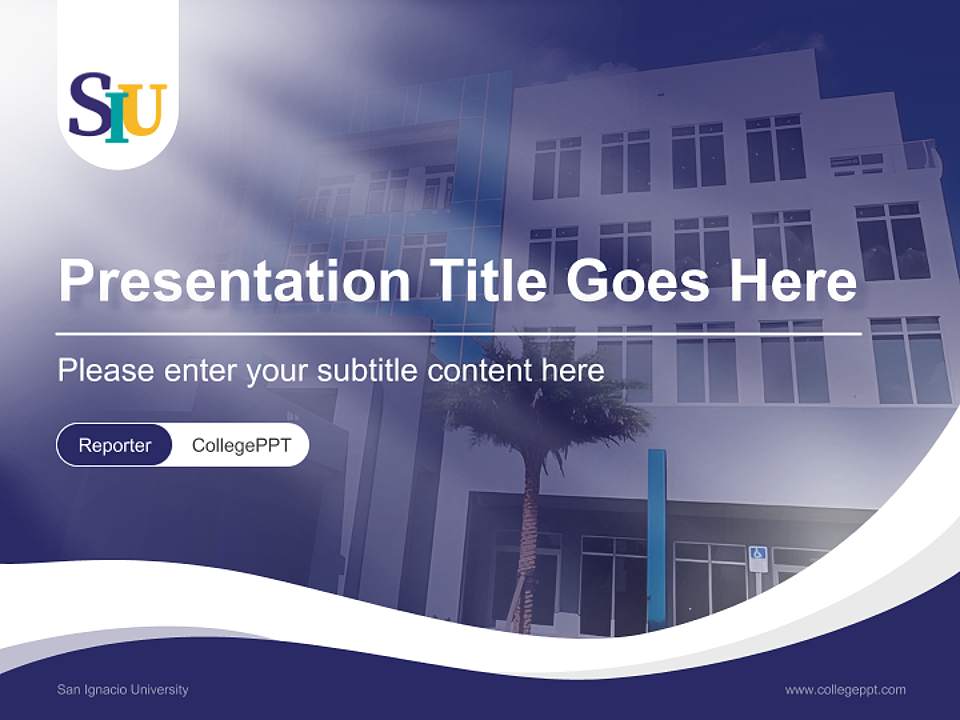 San Ignacio University Lecture Sharing and Networking Event PPT Template4:3 ratio PPT effect preview image4