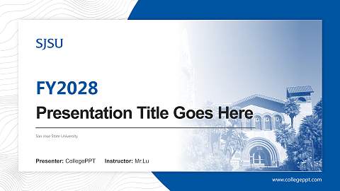 San Jose State University Academic Presentation/Research Findings Report PPT Template