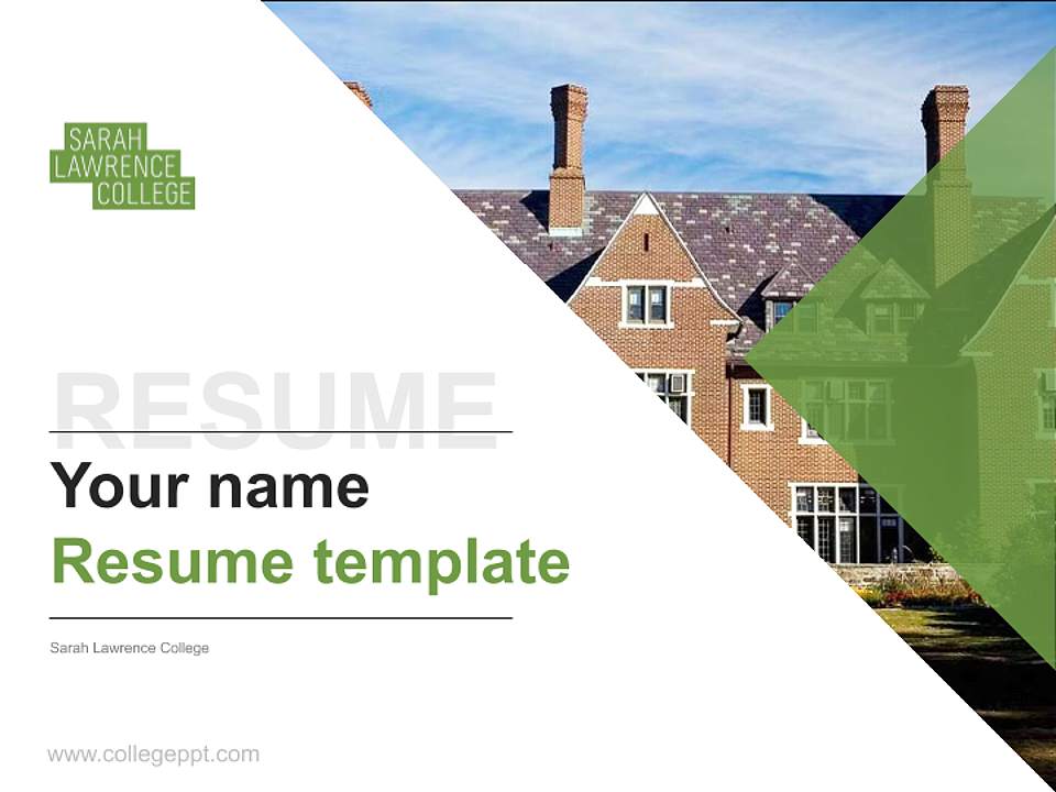 Sarah Lawrence College Resume PPT Template4:3 ratio PPT effect preview image5
