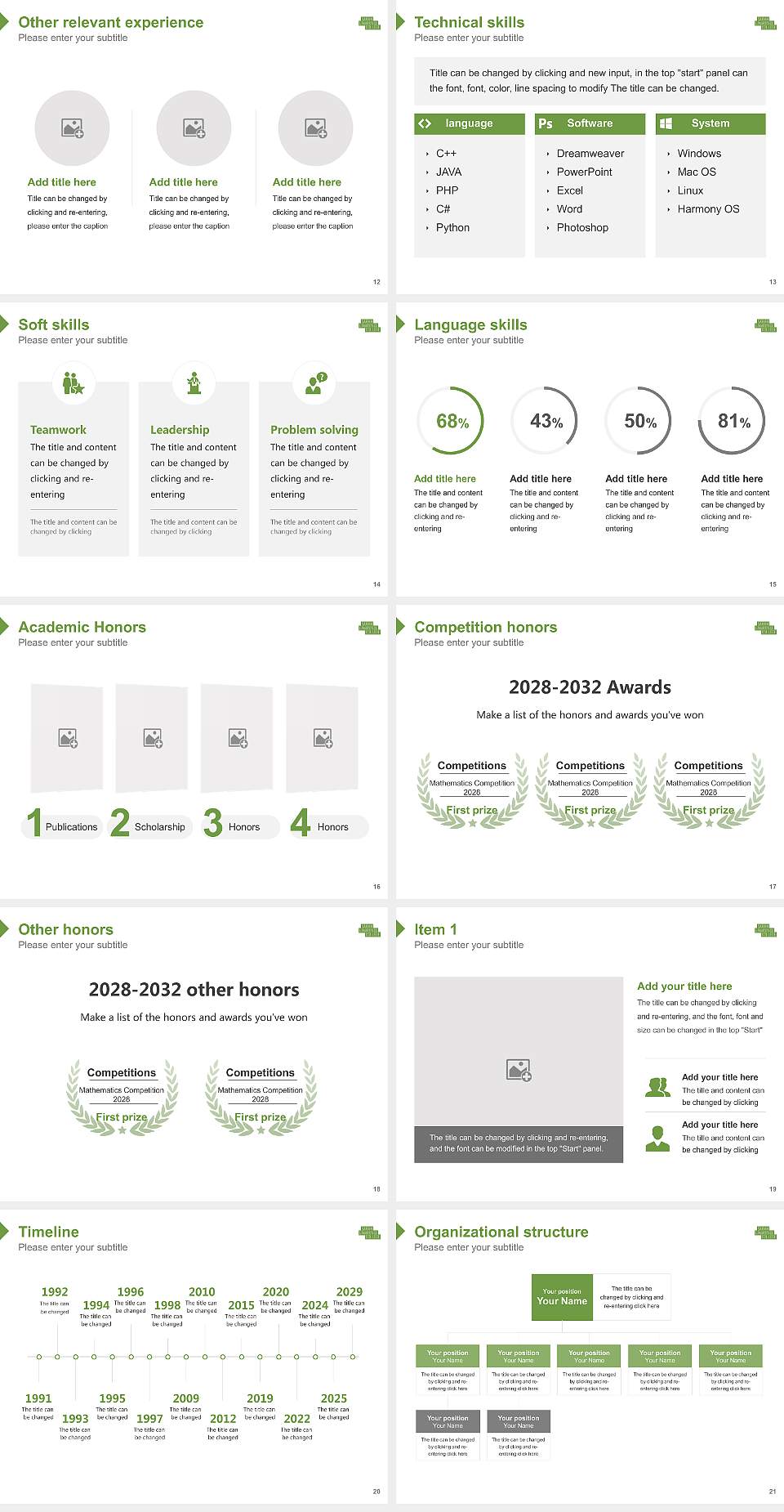 Sarah Lawrence College Resume PPT Template4:3 ratio PPT effect preview image3