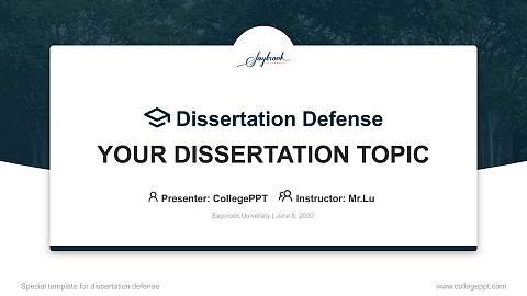 Saybrook University Graduation Thesis Defense PPT Template