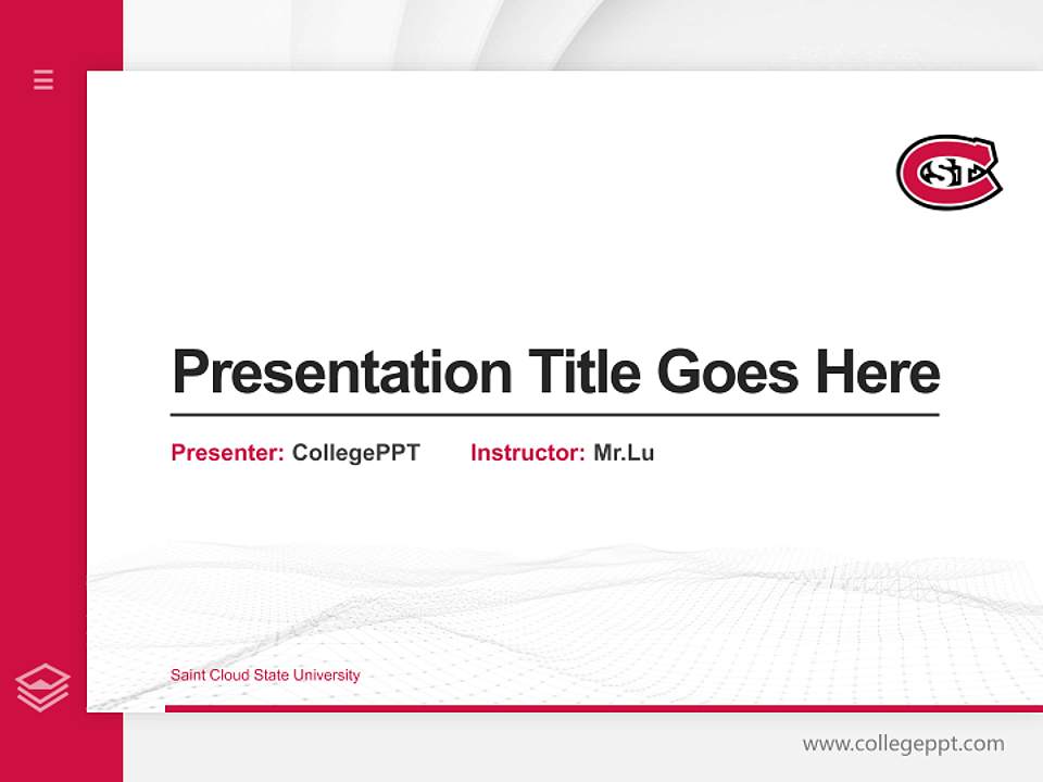 Saint Cloud State University Thesis Proposal/Graduation Defense PPT Template4:3 ratio PPT effect preview image5