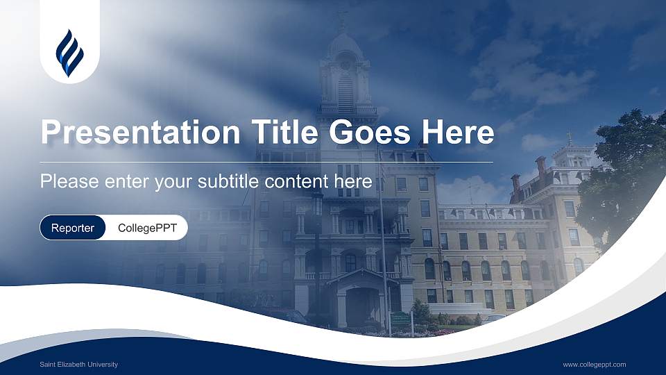 Saint Elizabeth University Lecture Sharing and Networking Event PPT Template16:9 ratio PPT effect preview image