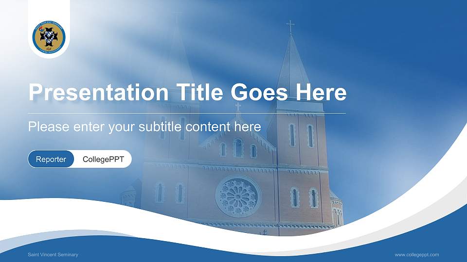 Saint Vincent Seminary Lecture Sharing and Networking Event PPT Template16:9 ratio PPT effect preview image