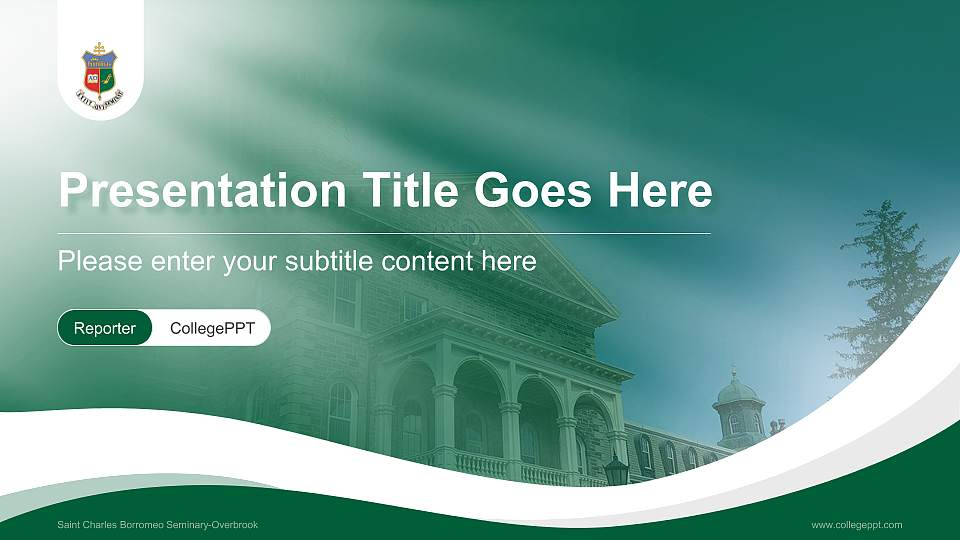 Saint Charles Borromeo Seminary-Overbrook Lecture Sharing and Networking Event PPT Template16:9 ratio PPT effect preview image
