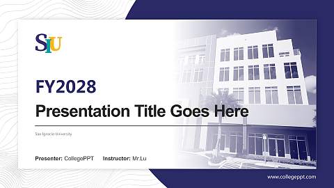 San Ignacio University Academic Presentation/Research Findings Report PPT Template