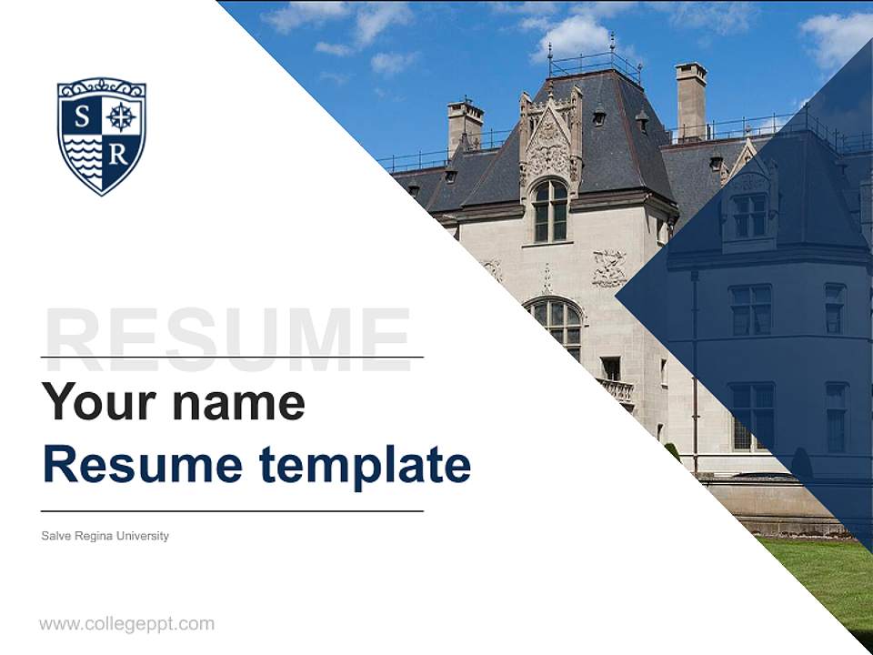 Salve Regina University Resume PPT Template4:3 ratio PPT effect preview image5