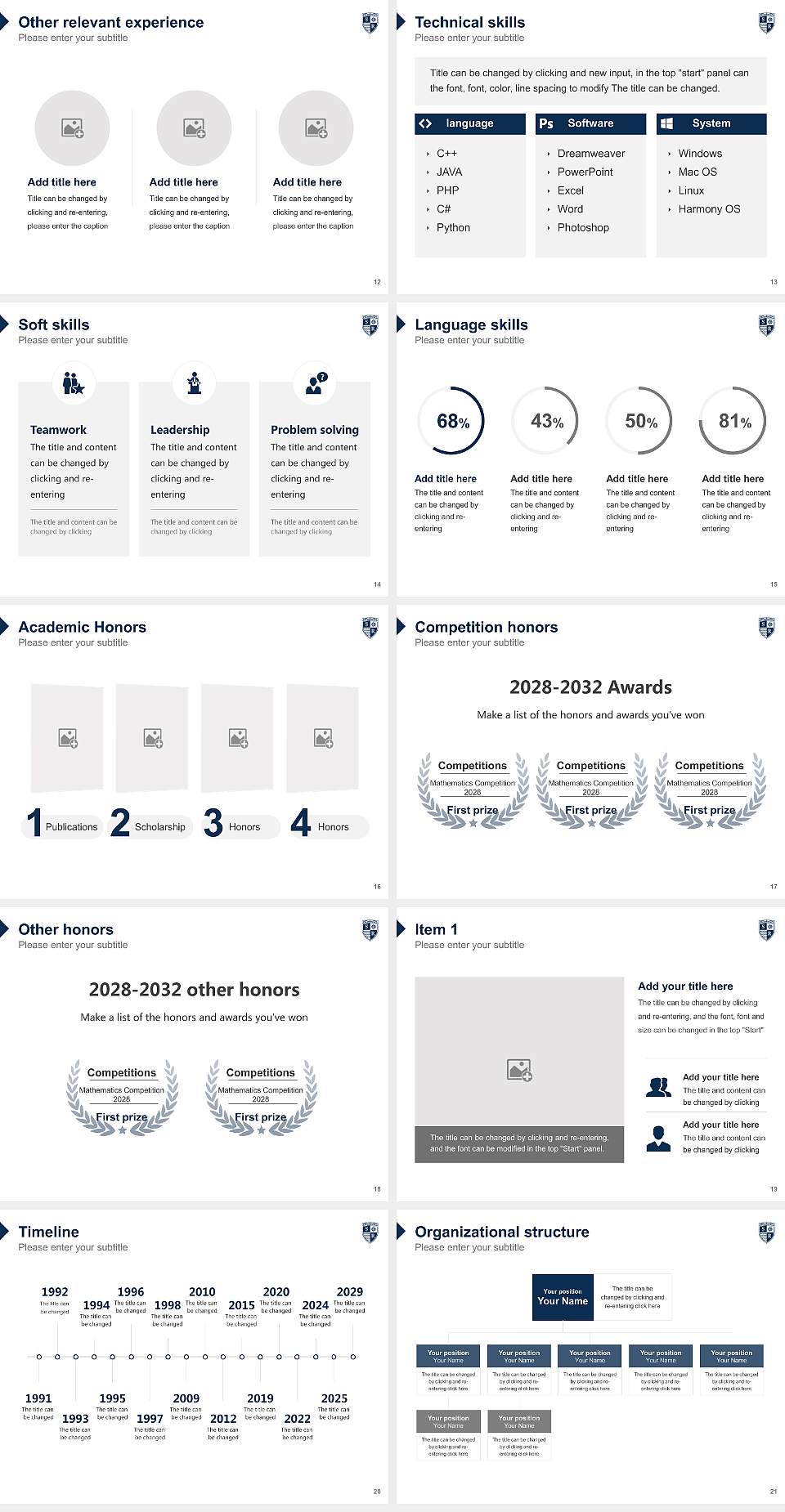 Salve Regina University Resume PPT Template4:3 ratio PPT effect preview image3