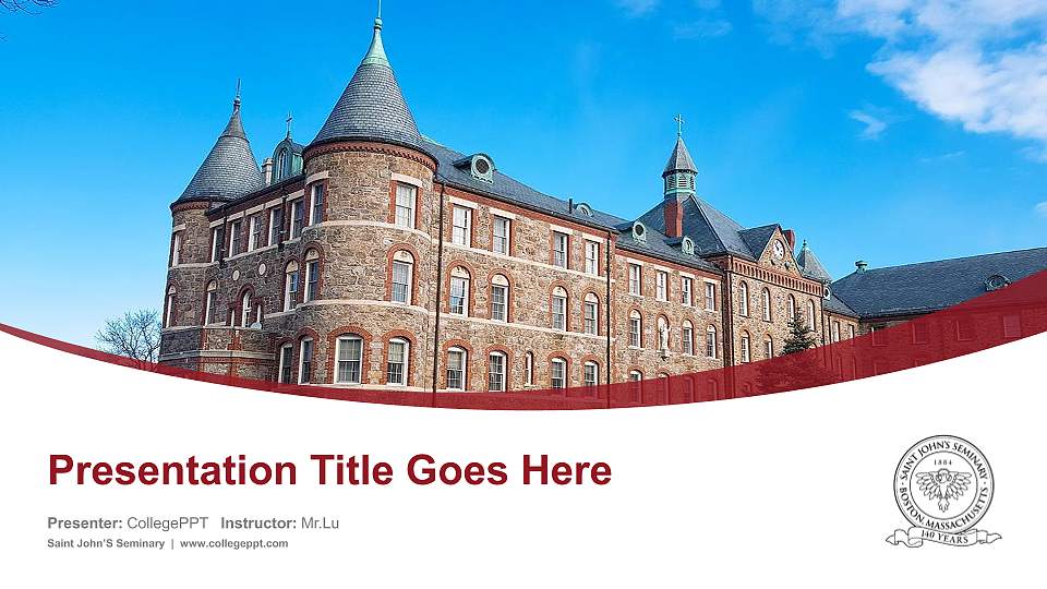 Saint John’S Seminary Course/Courseware Creation PPT Template16:9 ratio PPT effect preview image