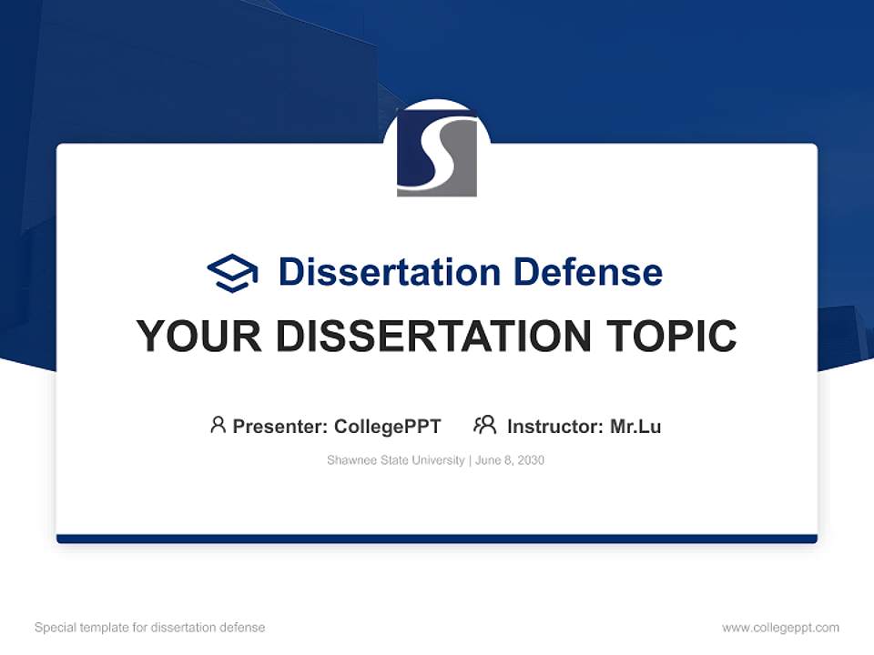 Shawnee State University Graduation Thesis Defense PPT Template4:3 ratio PPT effect preview image7