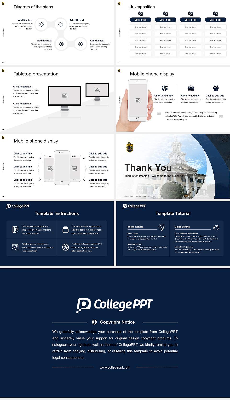 Shepherd University Competition/Entrepreneurship Contest PPT Template16:9 ratio PPT effect preview image9