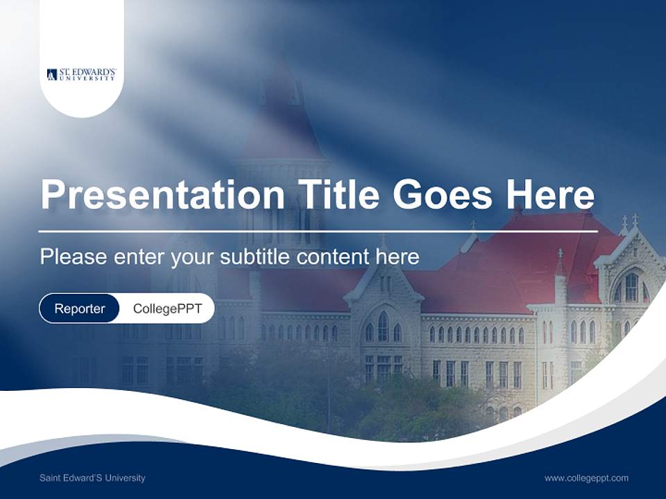 Saint Edward’S University Lecture Sharing and Networking Event PPT Template4:3 ratio PPT effect preview image4