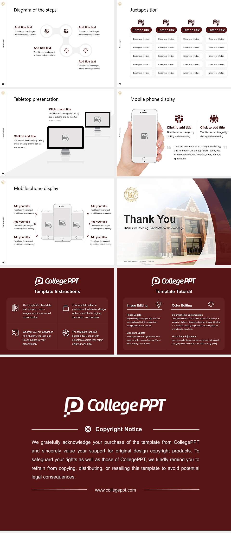 Schreiner University Competition/Entrepreneurship Contest PPT Template4:3 ratio PPT effect preview image9